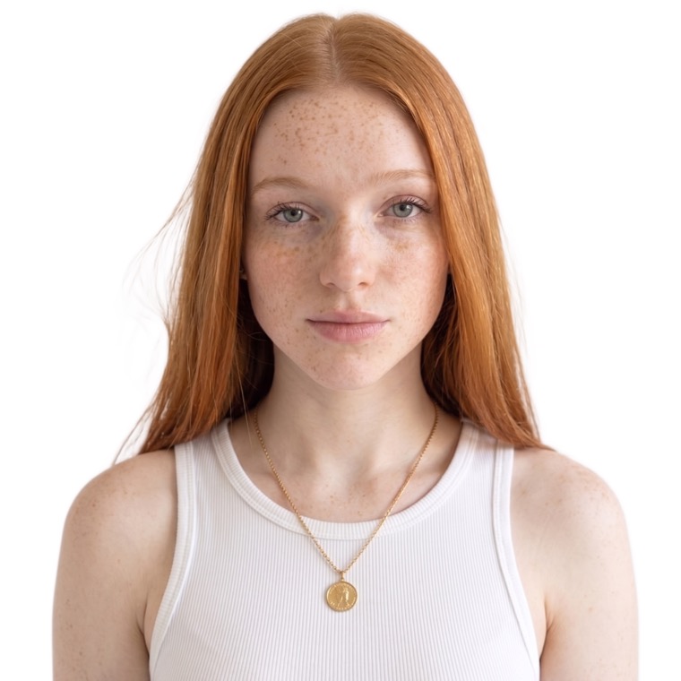 A Duple companion profile portrait.